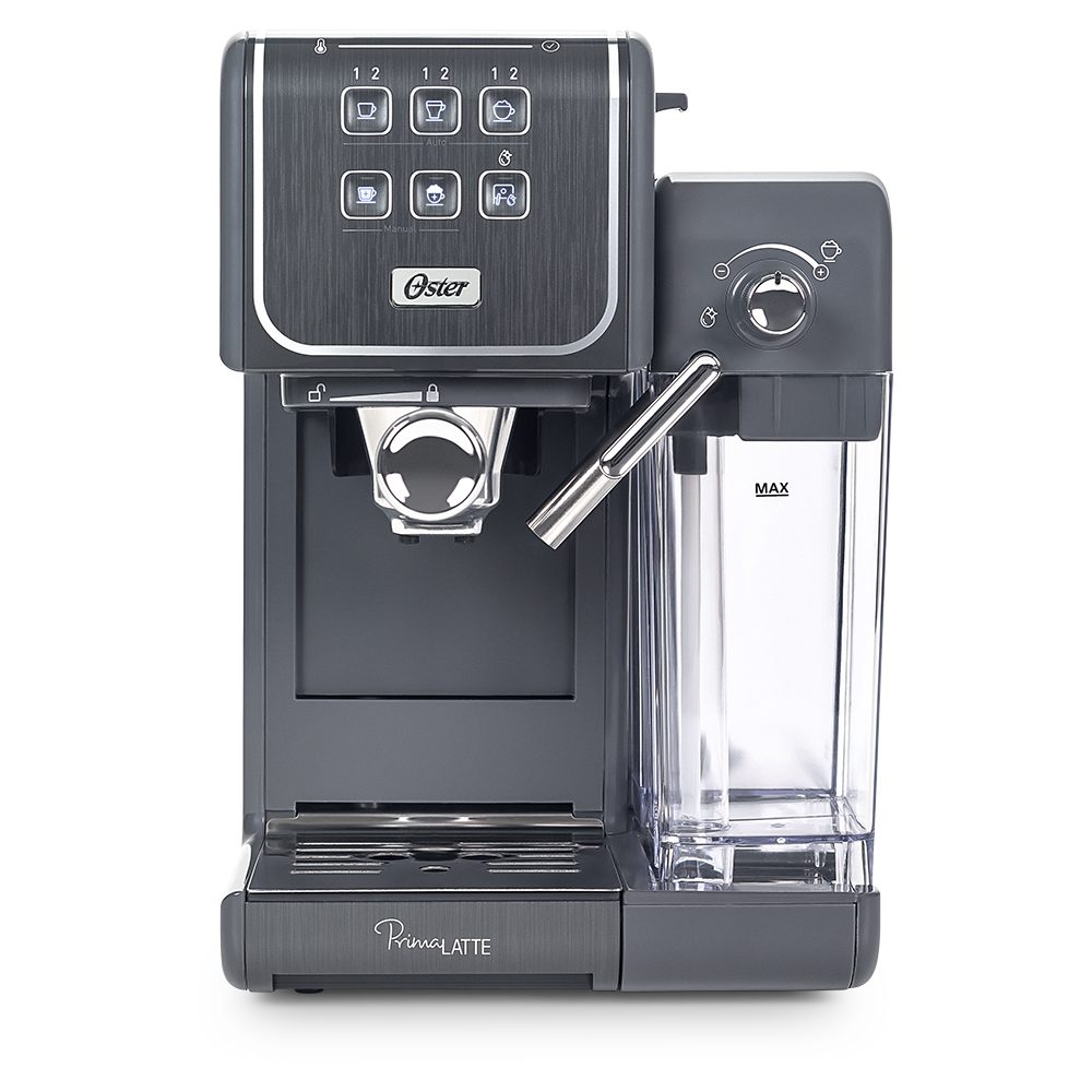 Manual Cafeteira Espresso Oster PrimaLatte Touch cinza