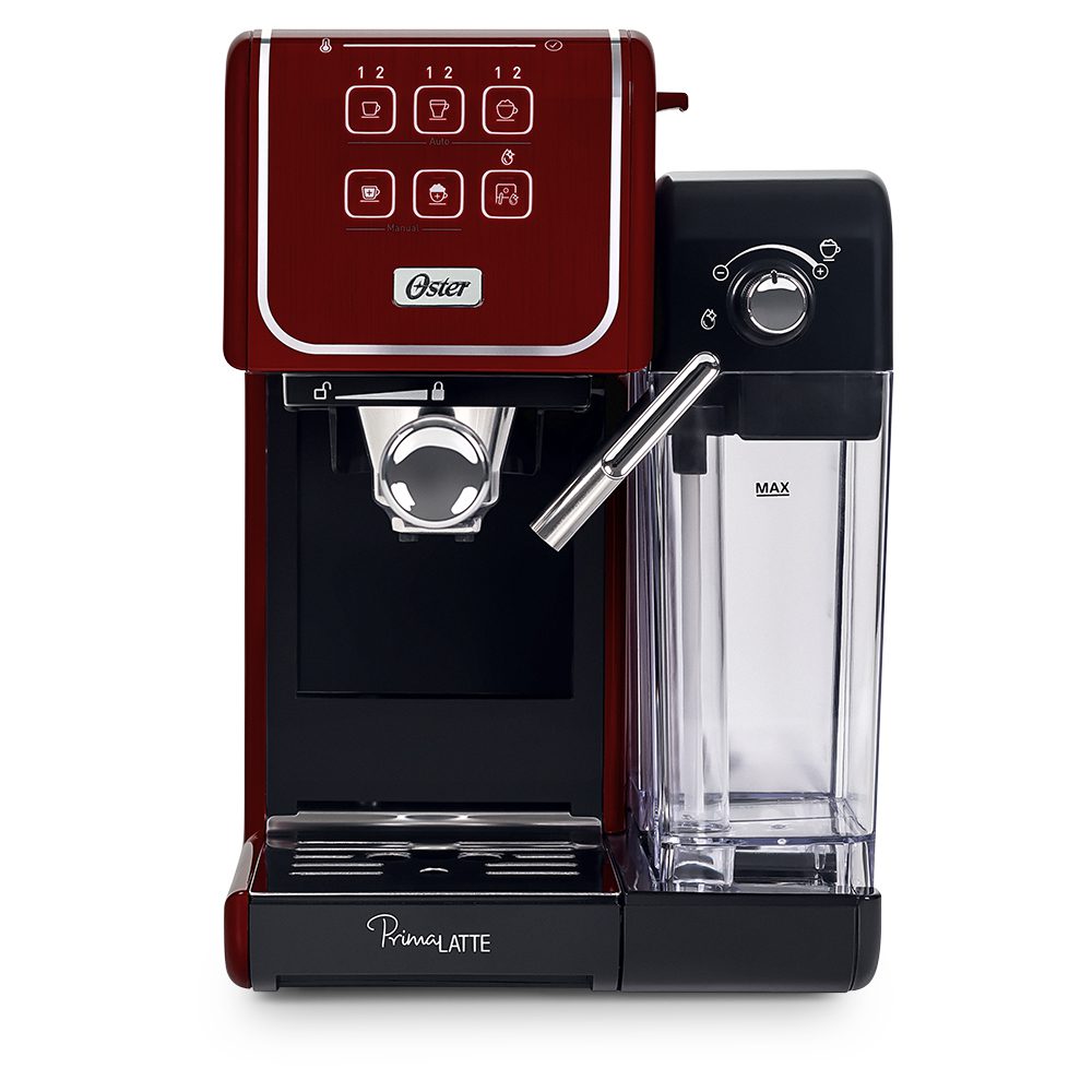 Manual Cafeteira Espresso Oster PrimaLatte Touch red