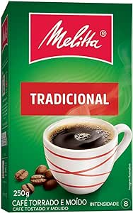 Terceira das 7 melhores marcas de café do Brasil. A imagem mostra uma embalagem de café de 250g da marca Melitta.