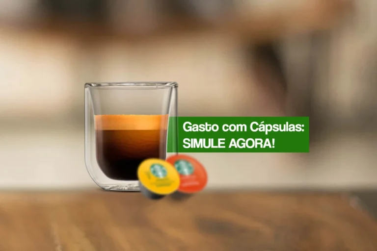 texto escrito "Gasto com Cápsulas: SIMULE AGORA!"