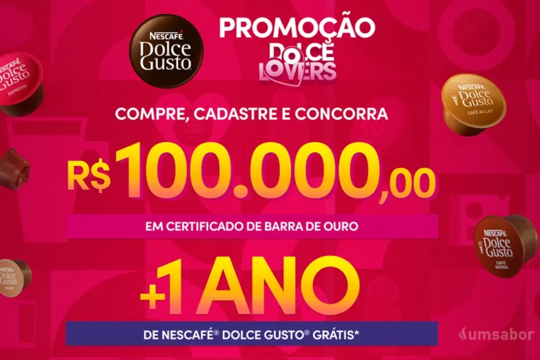 A Dolce Gusto vai sorteou 100 mil reais em ouro em 2025