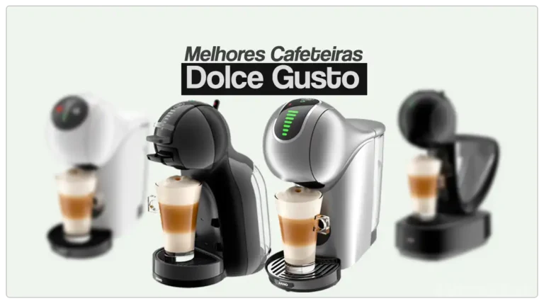 Imagem de capa para o post Melhores Cafeteiras Dolce Gusto, mostrando vários modelos e cores lado a lado.